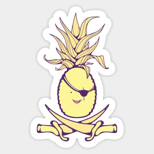 Pineapple Pirate Flag Sticker